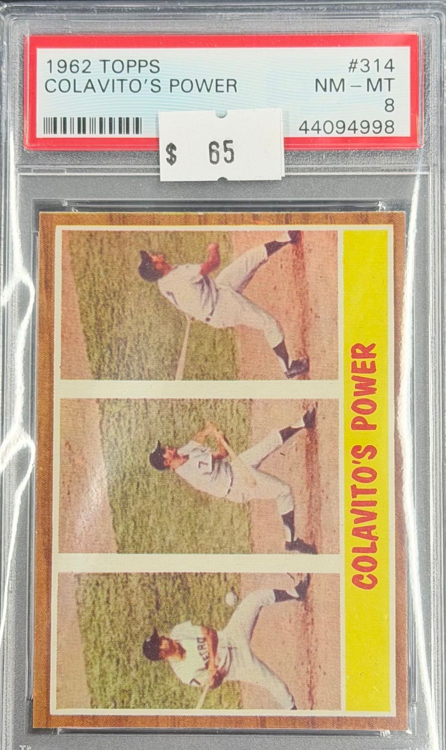 1962 Topps Colavito's Power #314 PSA 8 (NM-MT) #44094998