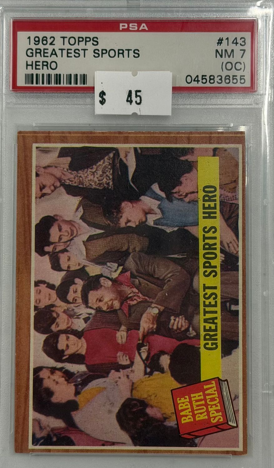 1962 Topps Greatest Heroes #143 PSA 7 (OC) (NM) #04583655