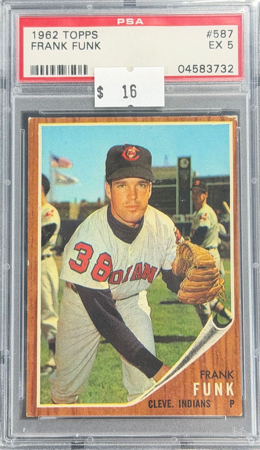 1962 Topps Frank Funk #587 PSA 5 (EX) #04583732