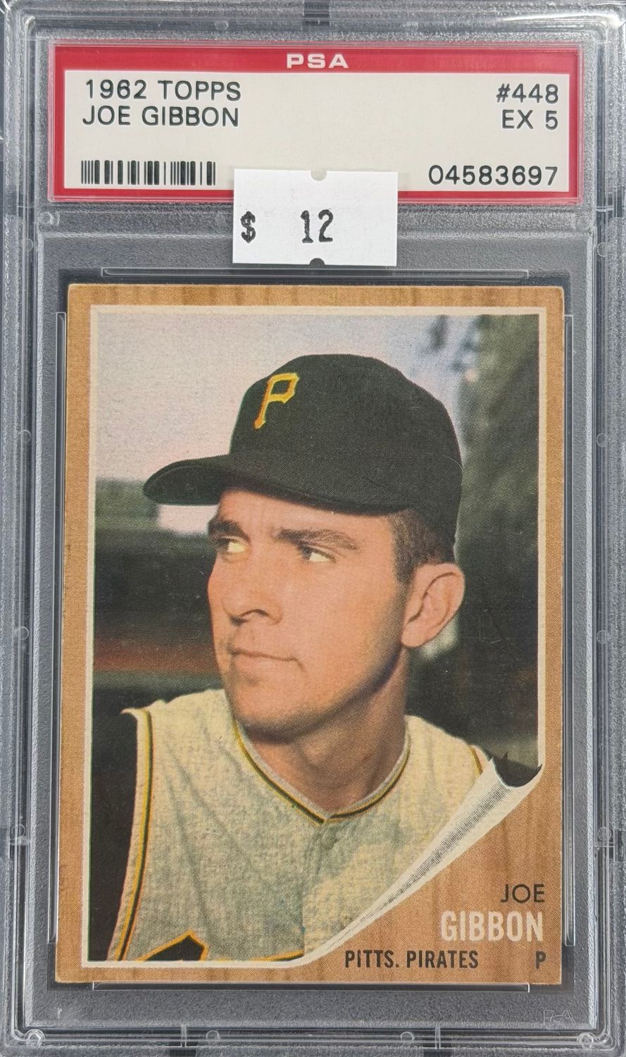 1962 Topps Joe Gibbon #448 PSA 5 (EX) #04583697
