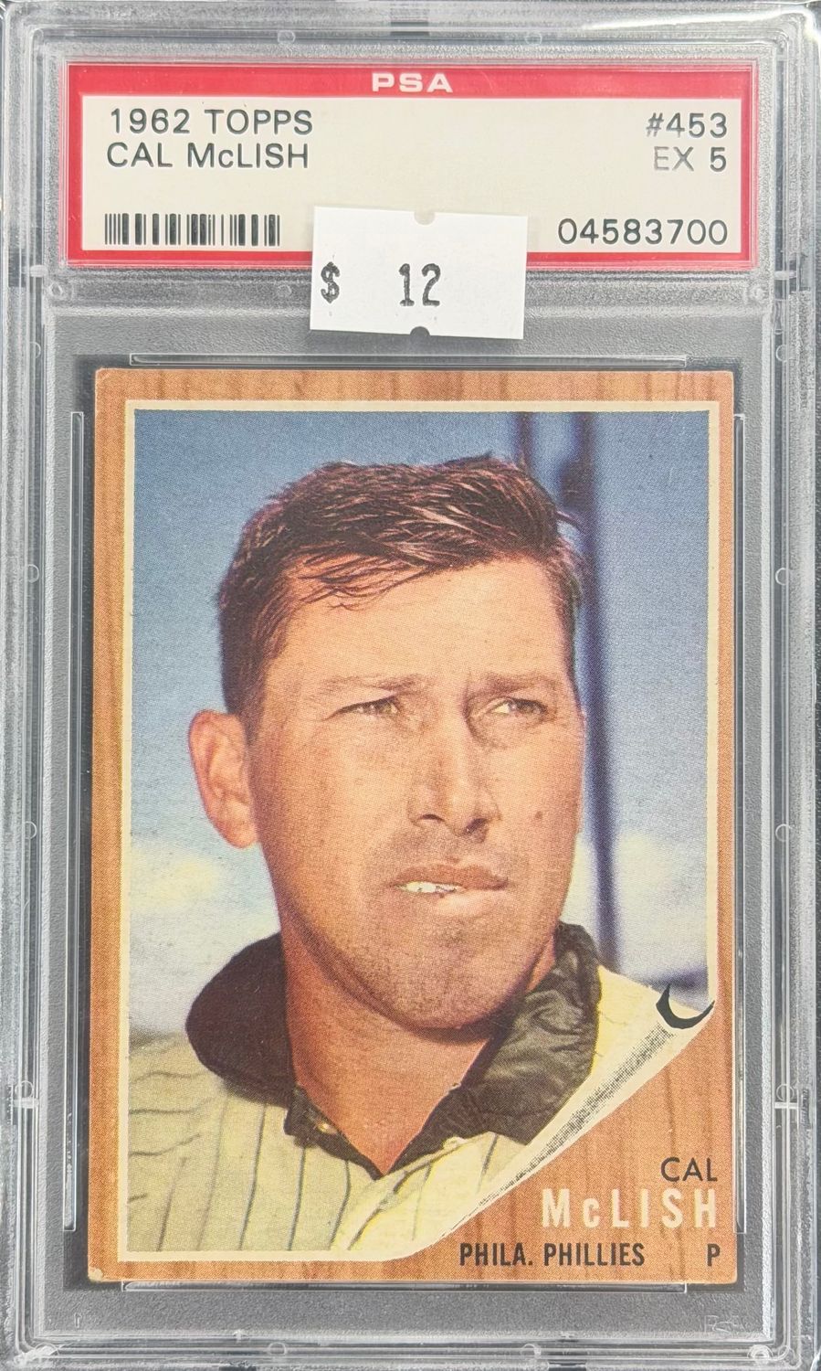 1962 Topps Cal McLish #453 PSA 5 (EX) #04583700
