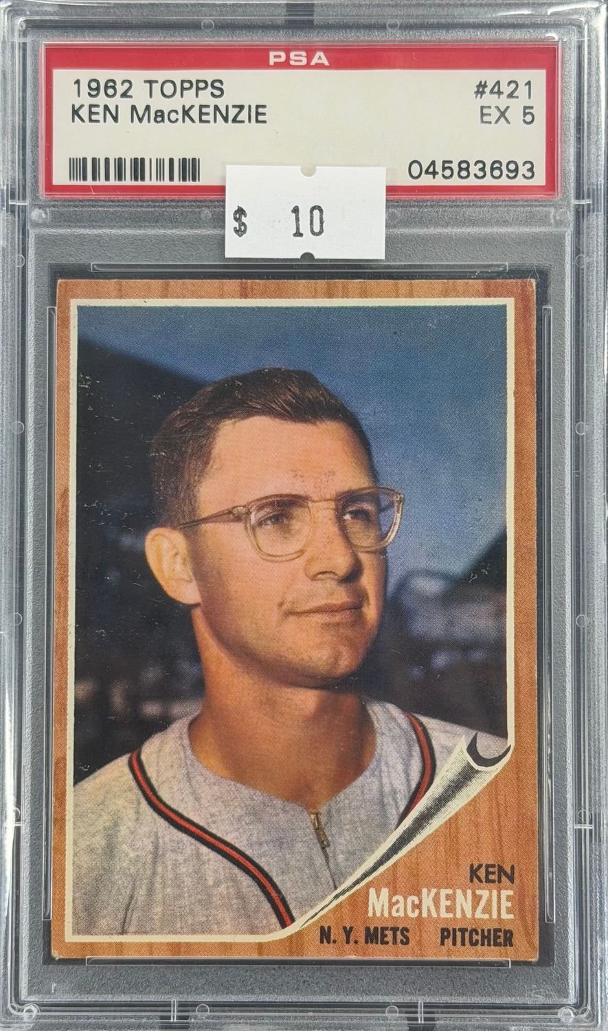 1962 Topps Ken MacKenzie #421 PSA 5 (EX) #04583693