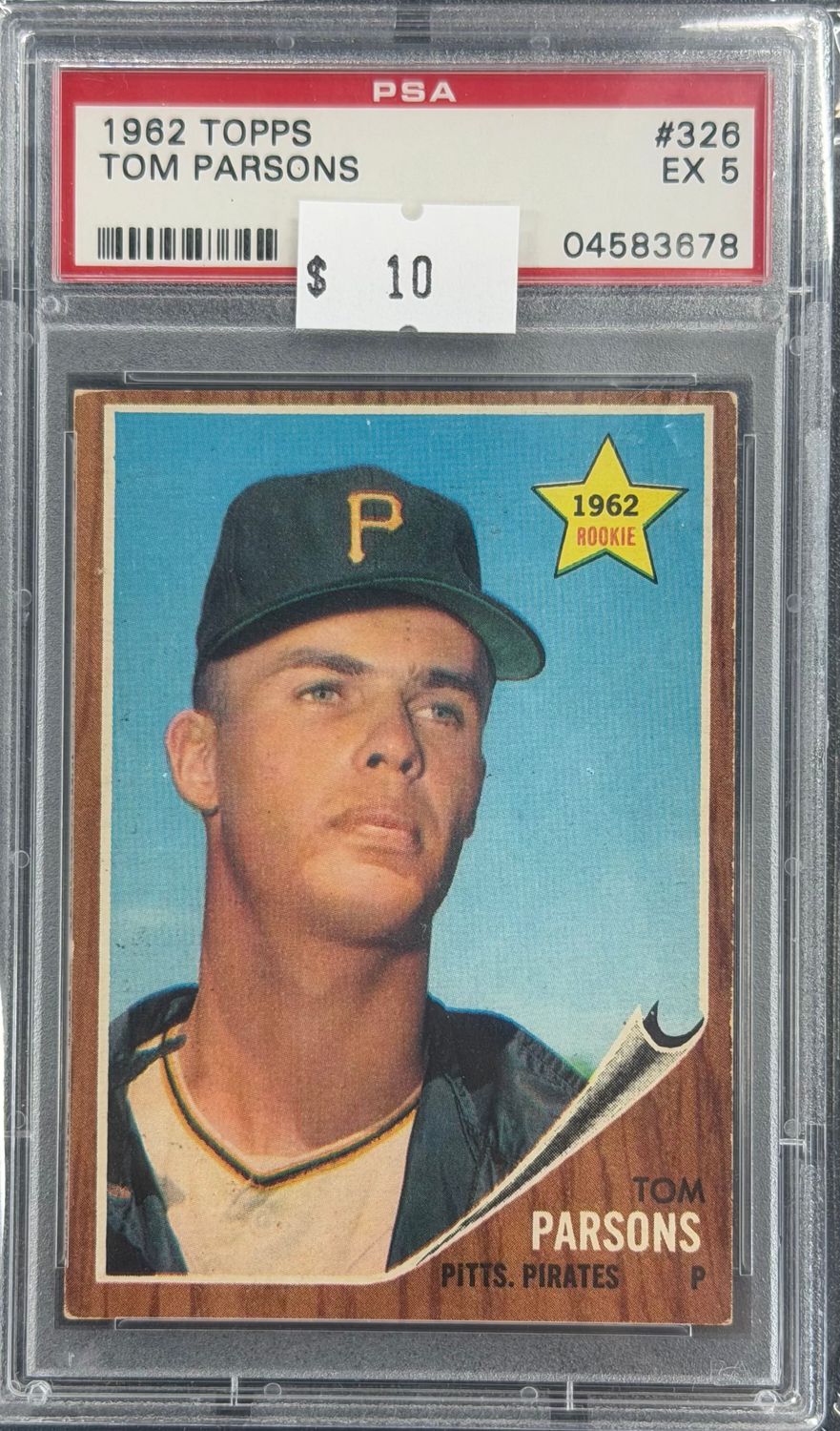 1962 Topps Tom Parsons #326 PSA 5 (EX) #04583678