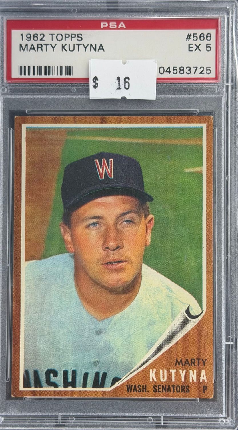 1962 Topps Marty Kutyna #566 PSA 5 (EX) #04583725
