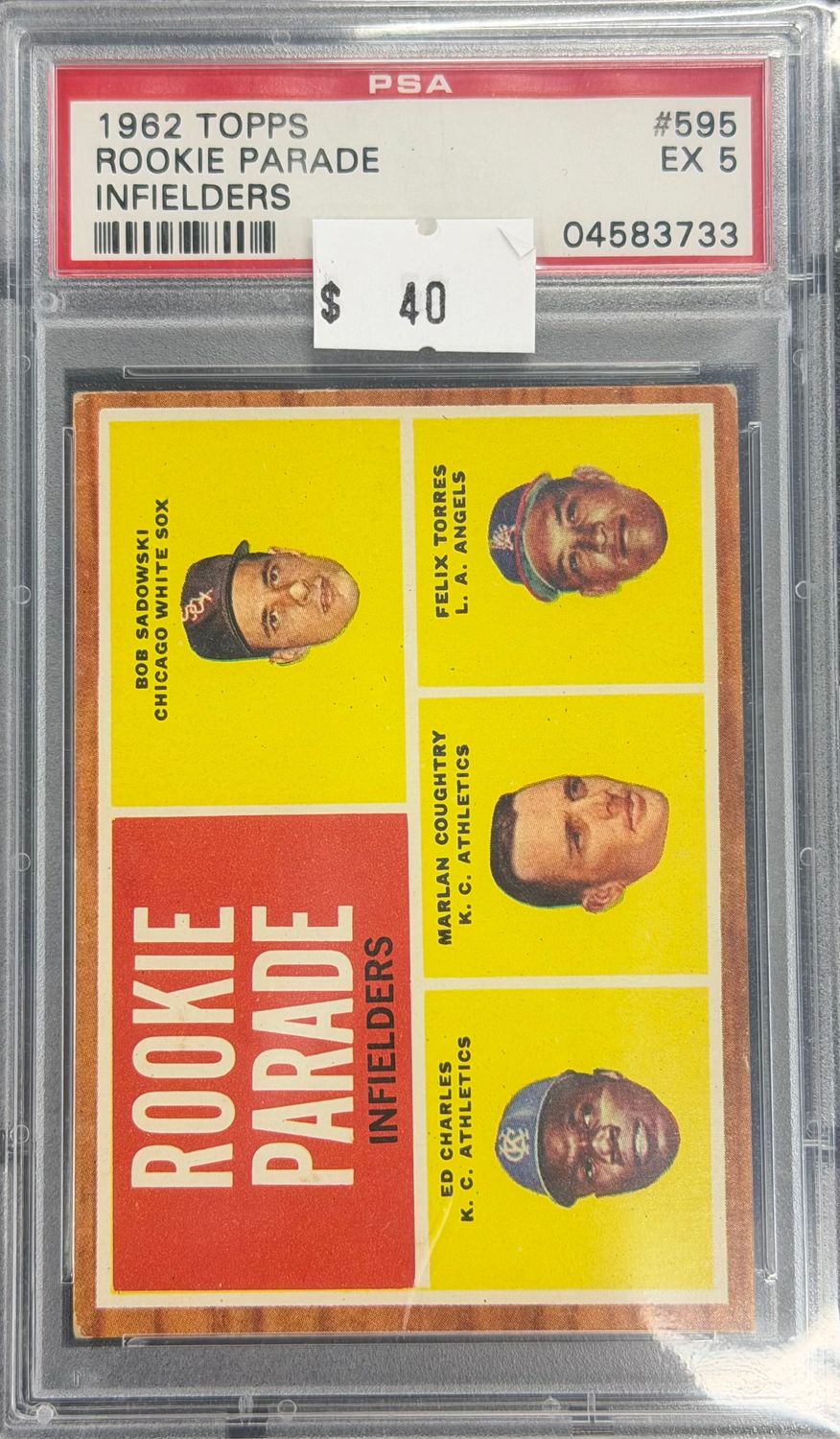 1962 Topps Rookie Parade #595 PSA 5 (EX) #04583733