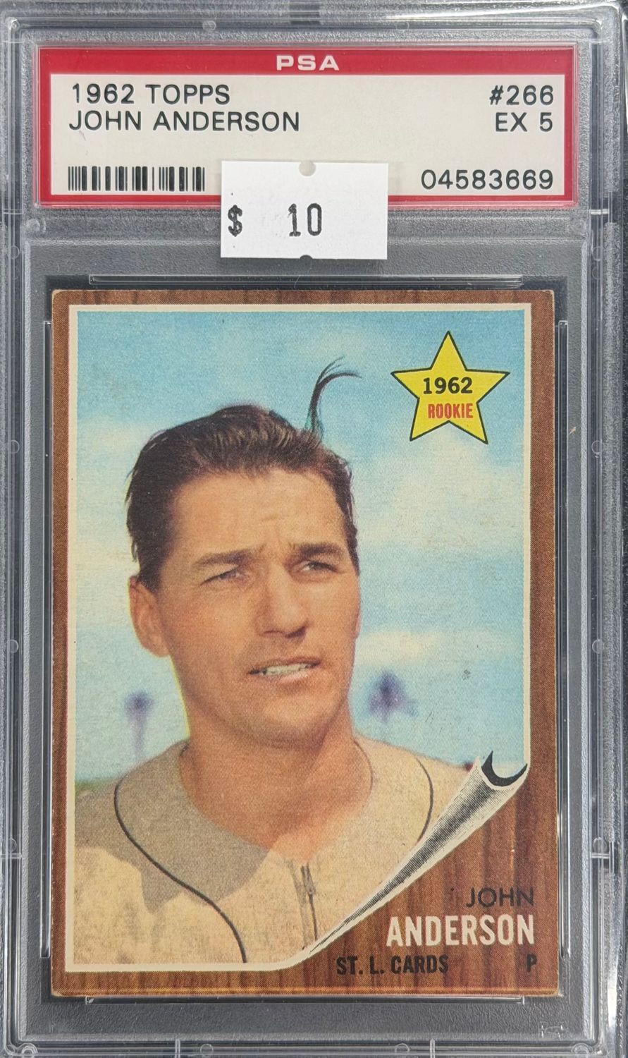 1962 Topps John Anderson #266 PSA 5 (EX) #04583669