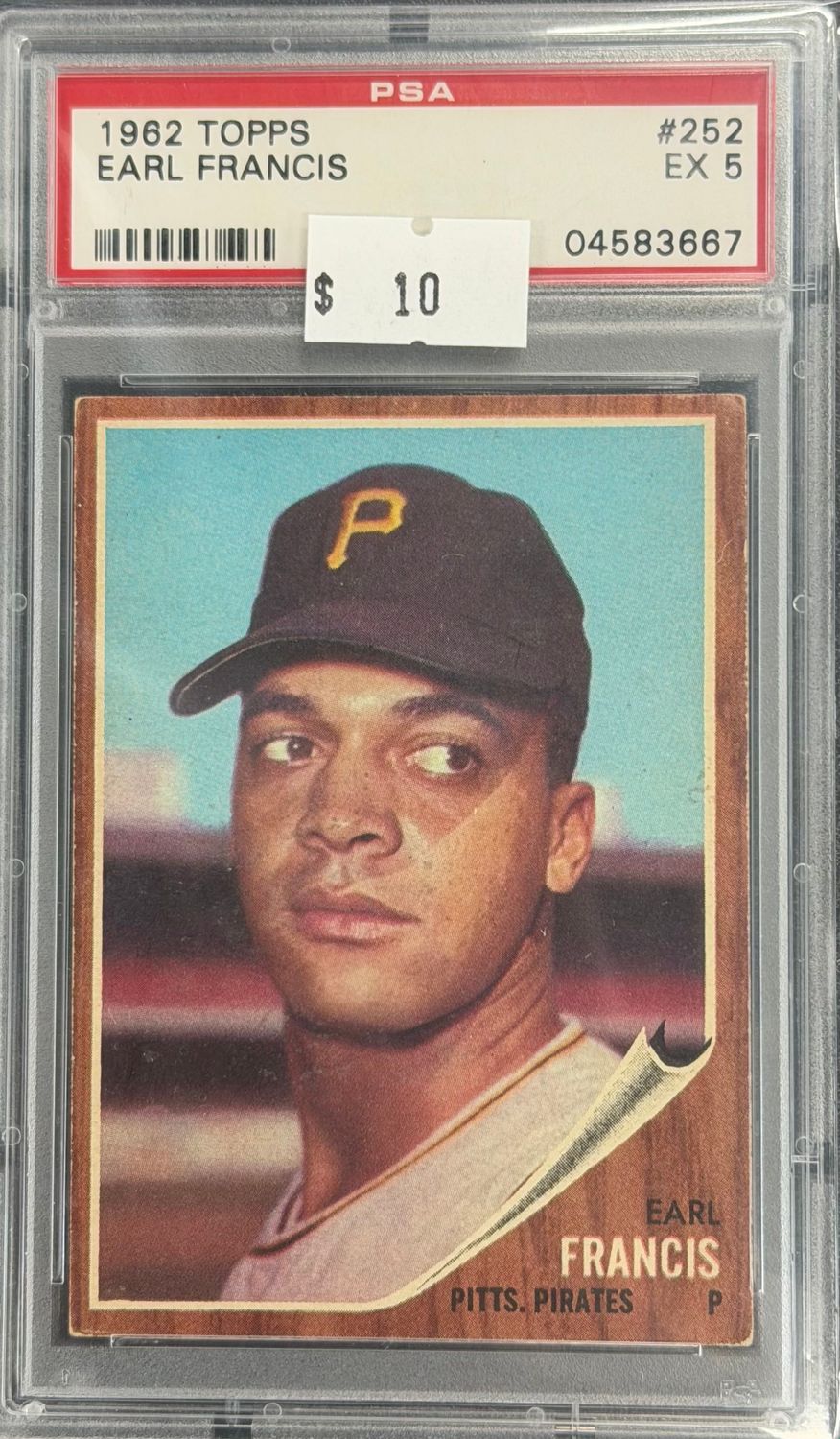 1962 Topps Earl Francis #252 PSA 5 (EX) #04583667