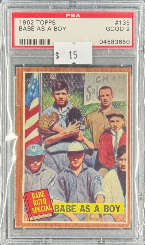 1962 Topps Babe As A Boy #135 PSA 2 (GOOD) #04583650