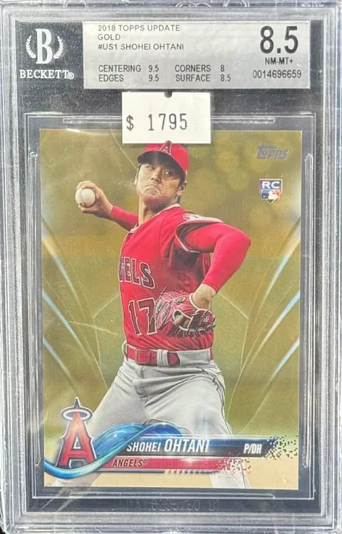 2018 Topps Update Shohei Ohtani #US1 Gold BGS 8.5 (NM-MT+) #0014696659