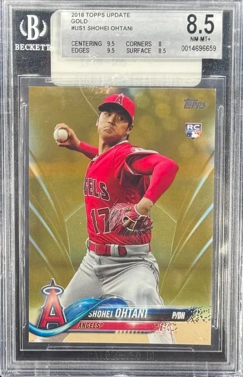 2018 Topps Update Shohei Ohtani #US1 Gold BGS 8.5 (NM-MT+) #0014696659