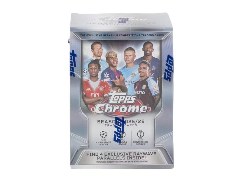 2025-26 Topps Chrome UEFA Club Competitions Soccer Value Blaster Box