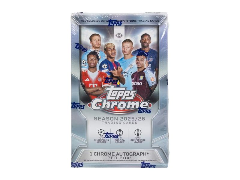 2025-26 Topps Chrome UEFA Club Competitions Soccer Hobby Box