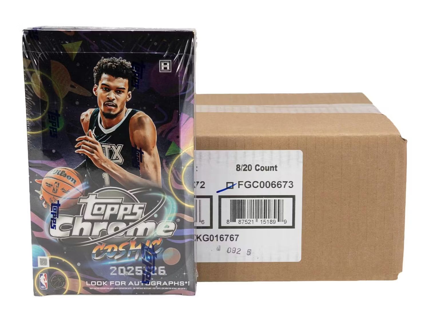 2025-26 Topps Chrome Cosmic Basketball Hobby 8-Box Case [Topps Direct]