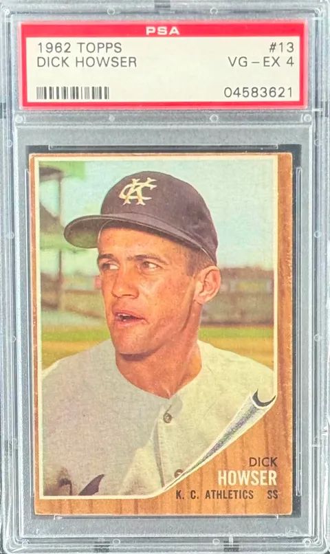 1962 Topps Dick Howser #13 PSA 4 (VG-EX) #04583621