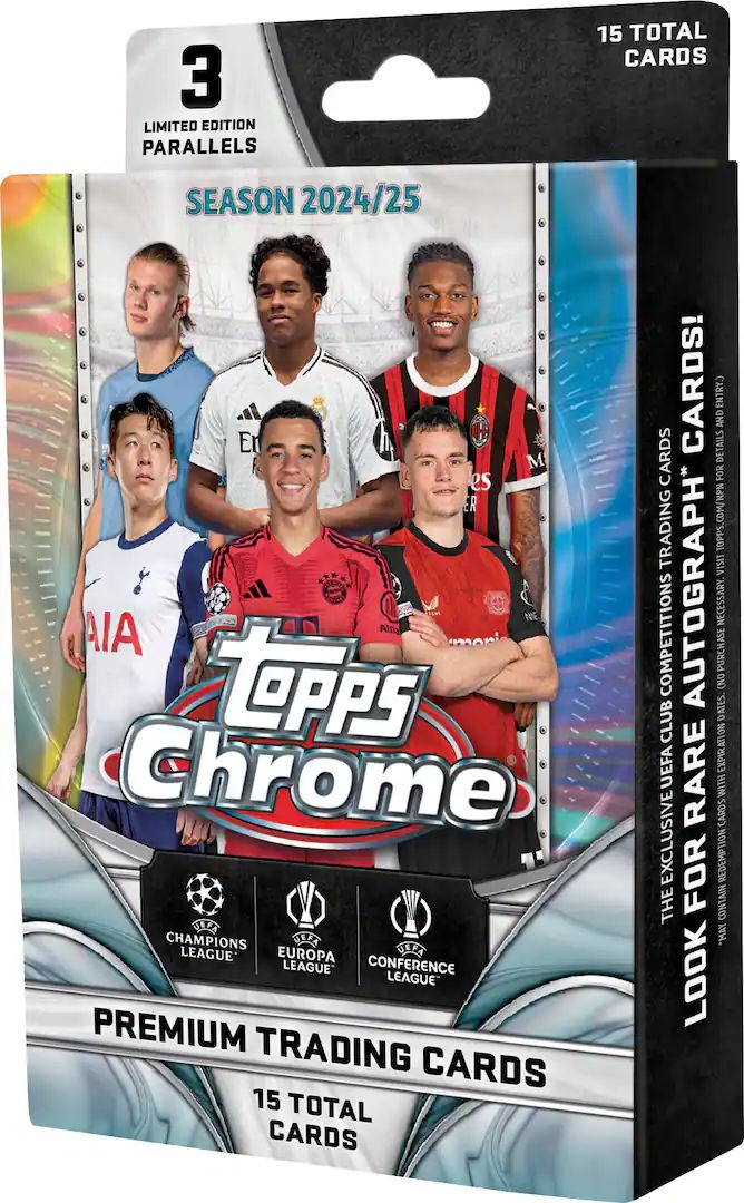 2024-25 Topps Chrome UEFA Club Competitions Soccer Hanger Box