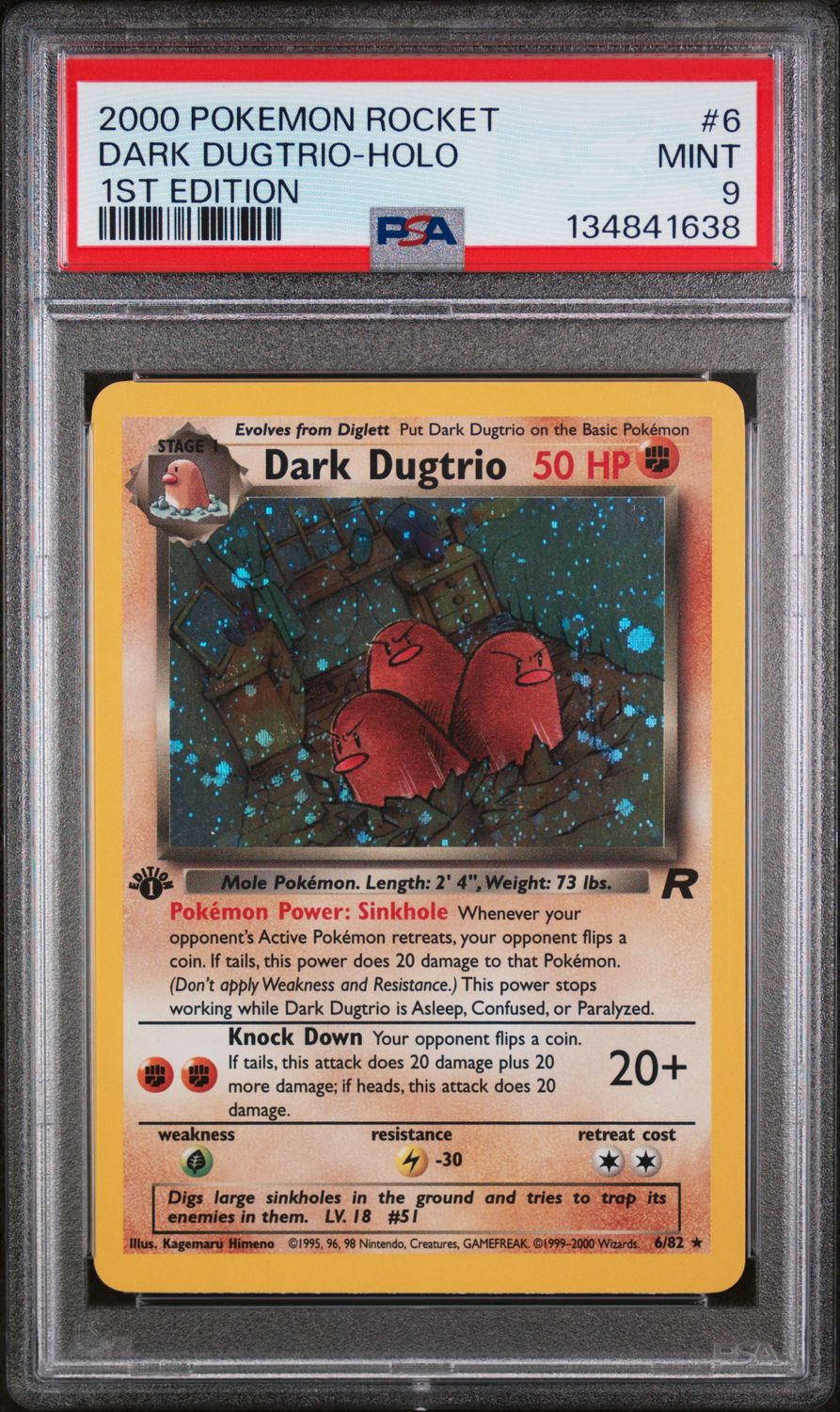 2000 Pokemon Rocket Dark Dugtrio 1st Edition Holo #6 PSA 9 (MINT) #134841638