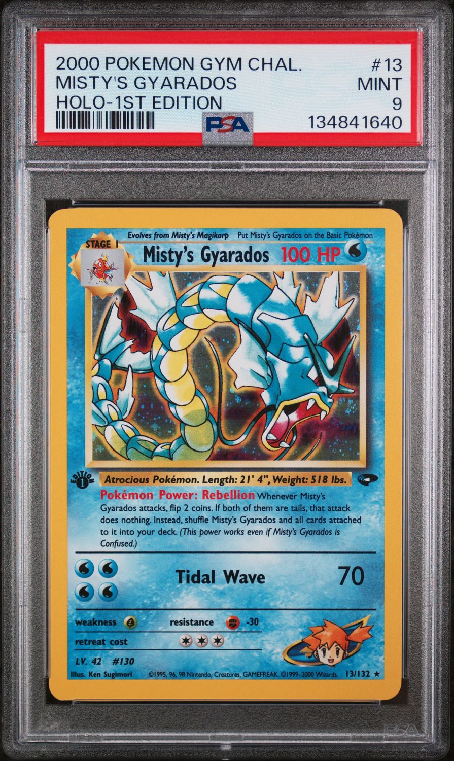 2000 Pokemon Gym Challenge Misty's Gyarados 1st Edition Holo #13 PSA 9 (MINT) #134841640