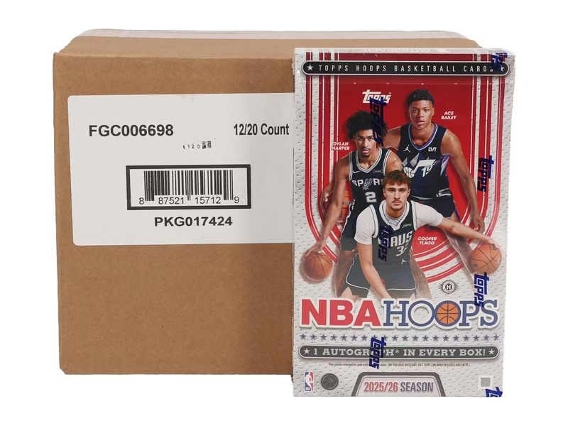 2025-26 Topps NBA Hoops Basketball Hobby 12-Box Case [Topps Direct]