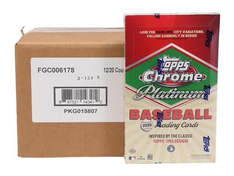 2025 Topps Chrome Platinum Baseball Hobby 12-Box Case [Topps Direct]