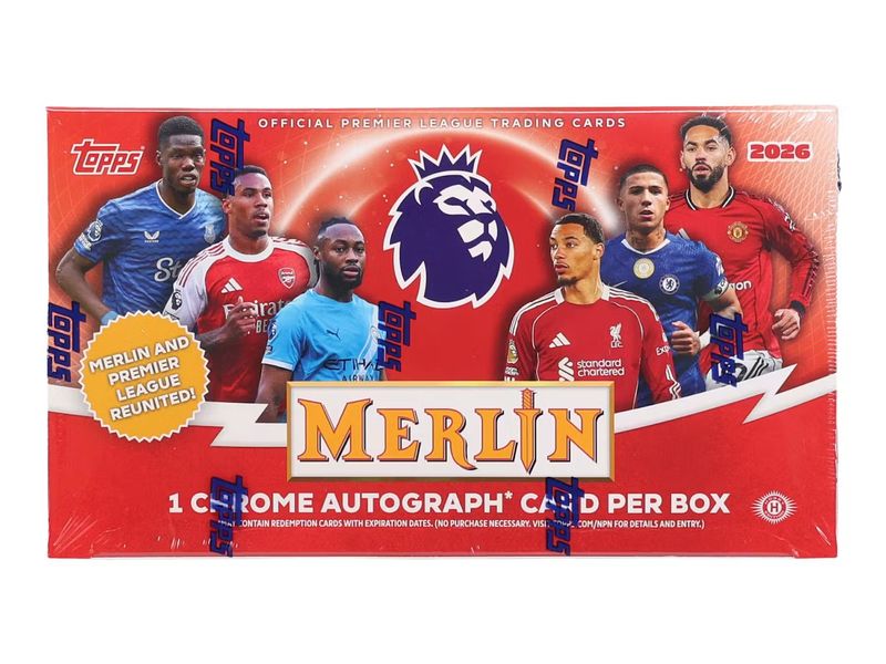 2025-26 Topps Chrome Merlin Premier League EPL Soccer Hobby Box