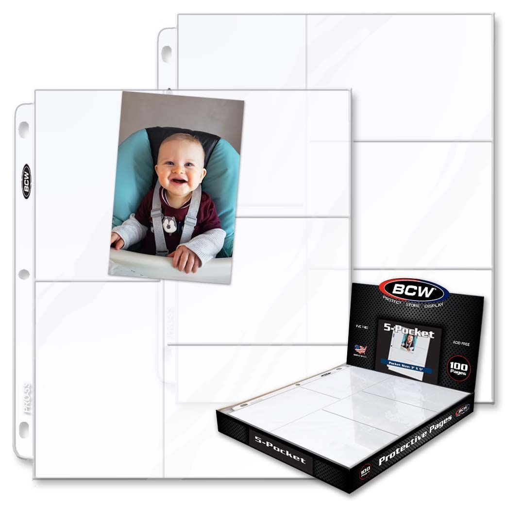 BCW 5-Pocket Pages 100ct. 10-Box Case