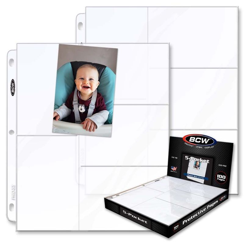 BCW 5-Pocket Pages 100ct. 10-Box Case