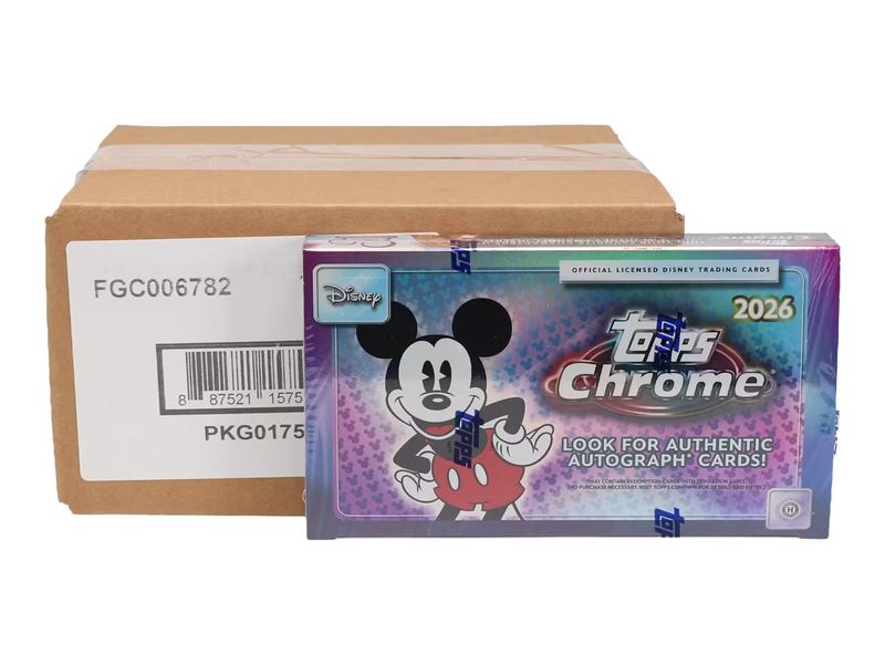 2026 Topps Chrome Disney Hobby 8-Box Case [Topps Direct]