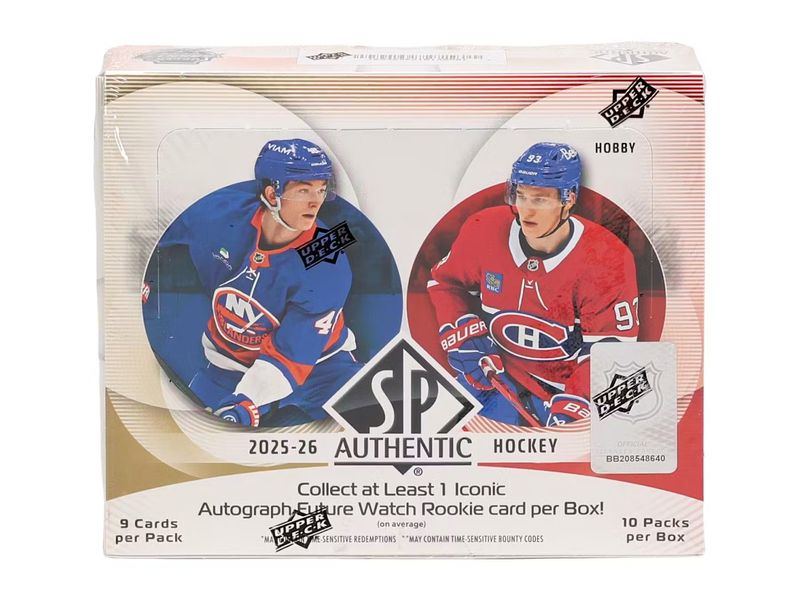 2025-26 Upper Deck SP Authentic Hockey Hobby Box