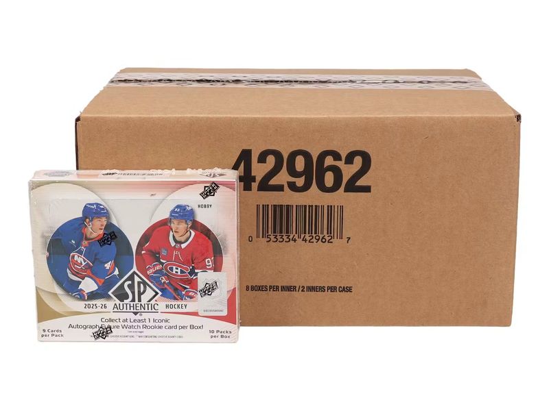 2025-26 Upper Deck SP Authentic Hockey Hobby 16-Box Master Case