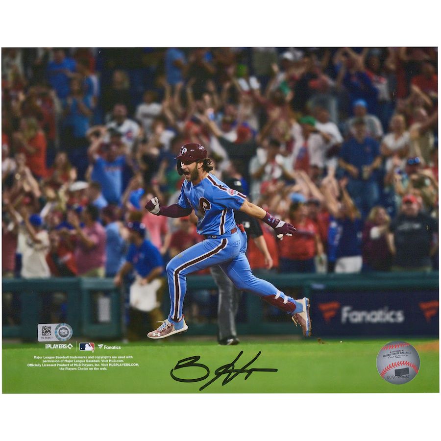 Bryce Harper Philadelphia Phillies Fanatics Authentic Autographed 8" x 10" Running Bases After Grand Slam Framed Photograph