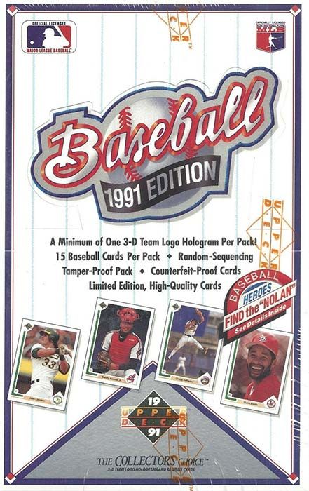 1991 Upper Deck Baseball Wax Box