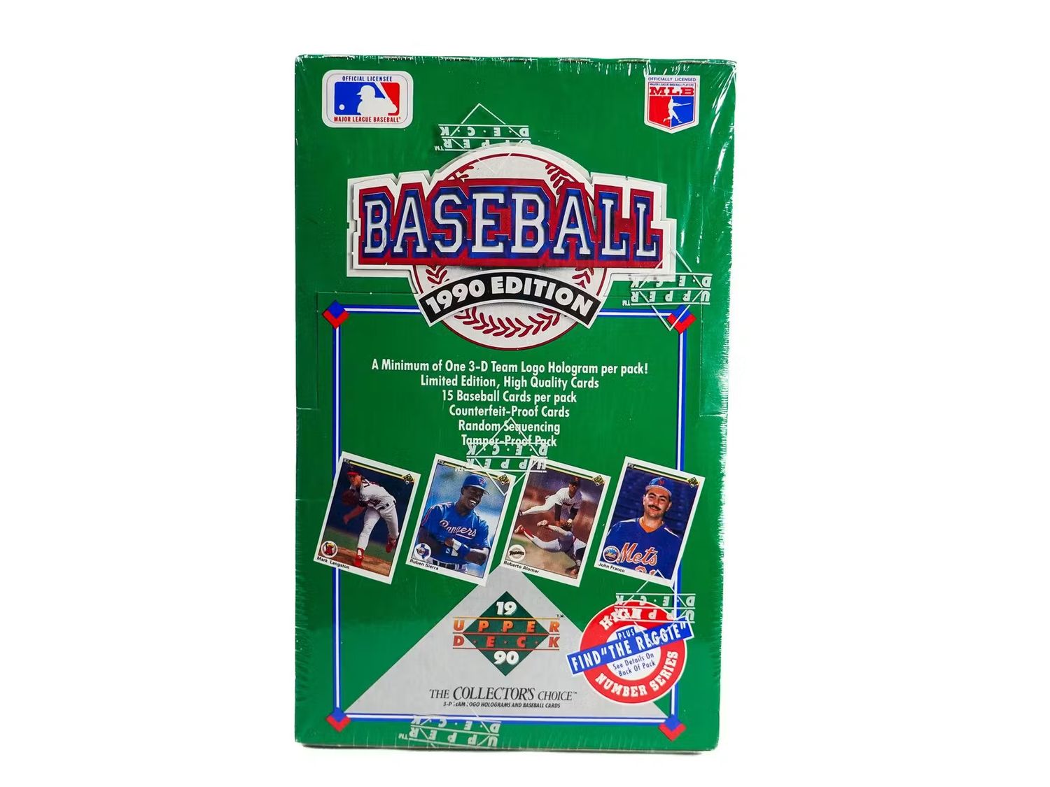 1990 Upper Deck High Number Series Baseball Wax Box