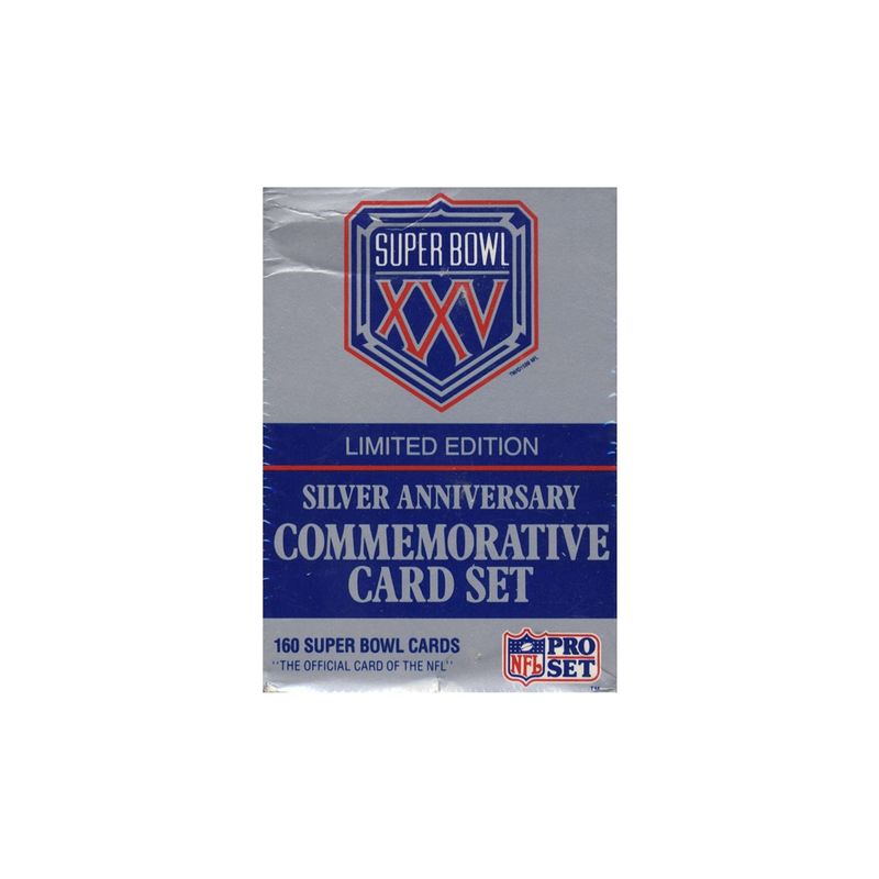 Super Bowl XXV Pro Set Limited Edition Silver Anniversary Commemorative Card Set