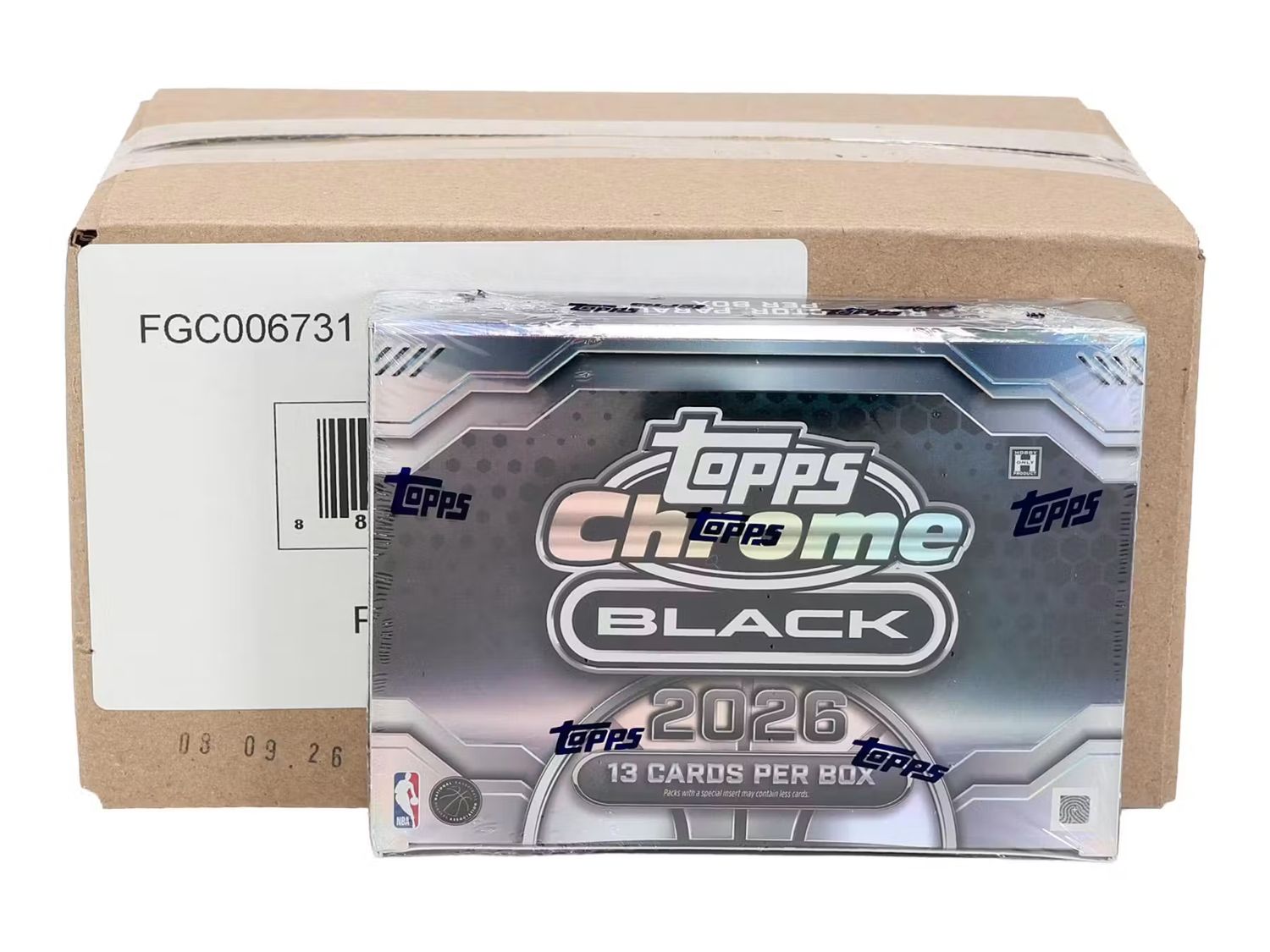 2025-26 Topps Chrome Black Basketball Hobby 8-Box Case [Topps Direct]