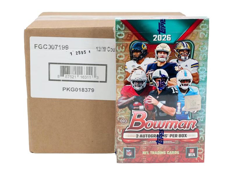 2026 Bowman Football Hobby 12-Box Case [Topps Direct]
