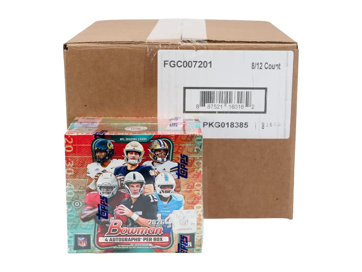 2026 Bowman Football Hobby Jumbo 8-Box Case [Topps Direct]