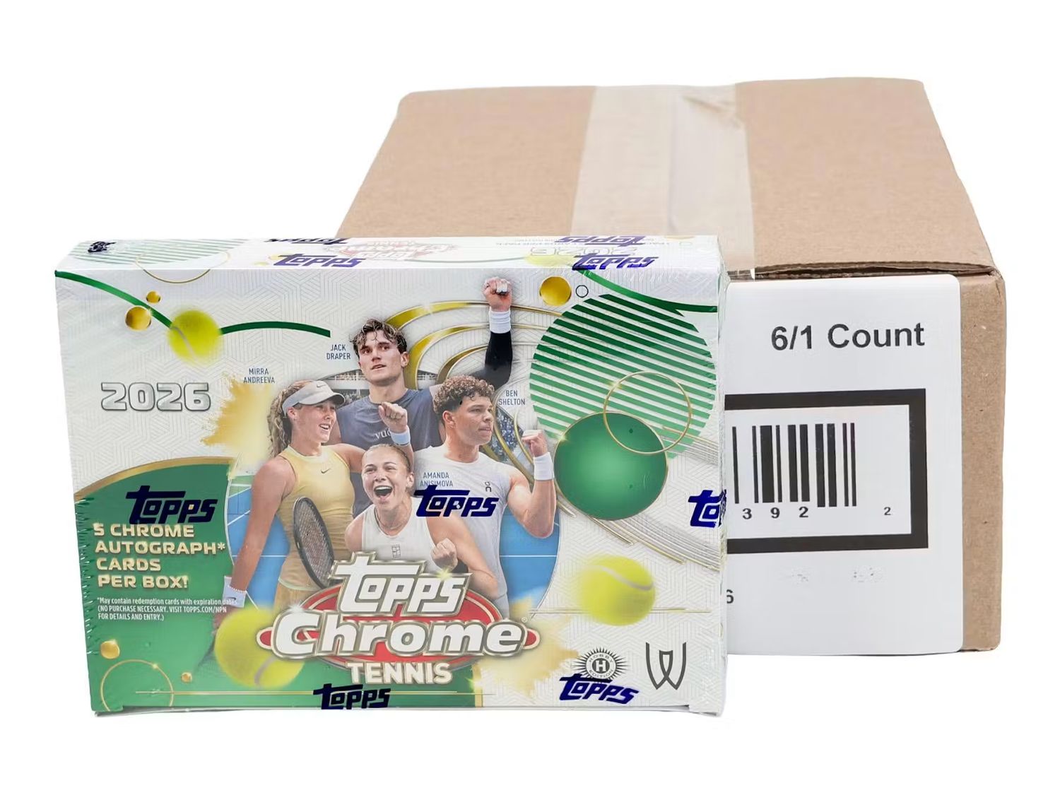 2026 Topps Chrome Tennis Delight Hobby 6-Box Case [Topps Direct]