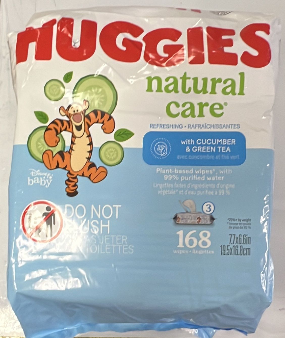 HUGGIES WIPES NAT-CARE 168