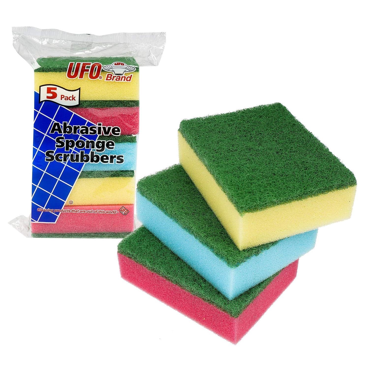 UFO SCRUBBERS 5 ABRASIVE SPONGE