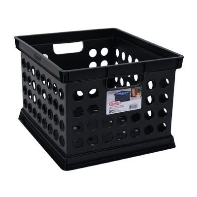STORAGE CRATE,15X13X10 BLACK S