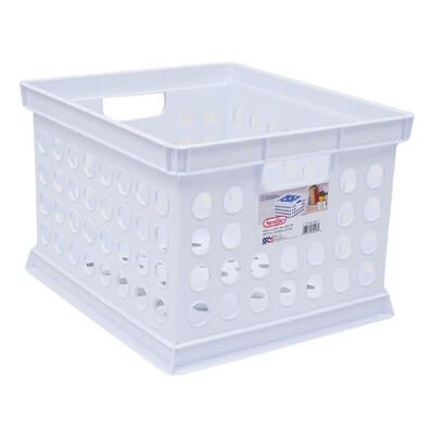 STORAGE CRATE,15X13X10 WHITE