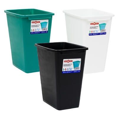 WASTE BASKET,10qt 3ASTD COLORS