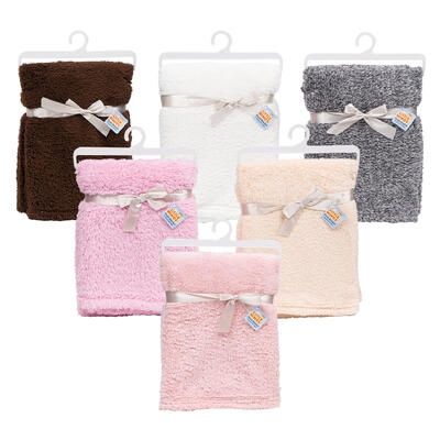 BABY BLANKET,30x40"PLUSH 8ASST