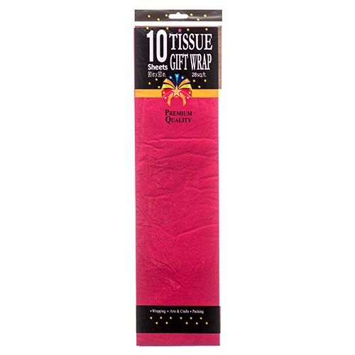 TISSUE WRAP 10 CT - HOT PINK
