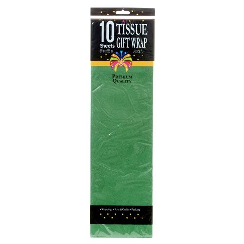 TISSUE WRAP 10 CT - GREEN