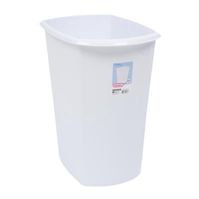 WASTEBASKET,10gal WHITE OPEN