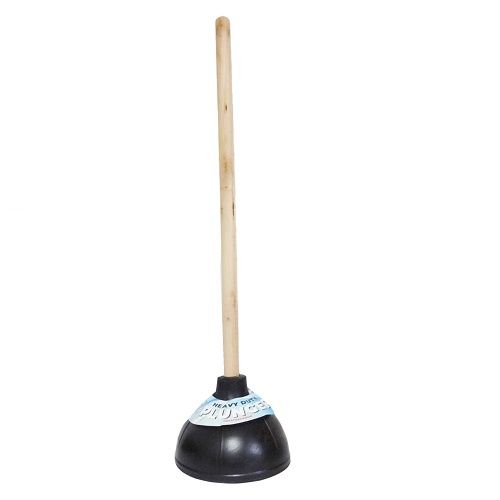 Toilet Plunger Black Wood Handle