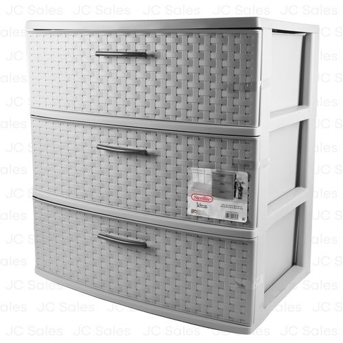 STERILITE 3 DRAWER WIDE WEAVE