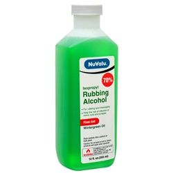 NUVALU WINTERGREEN ALCOHOL 70% 12 OZ