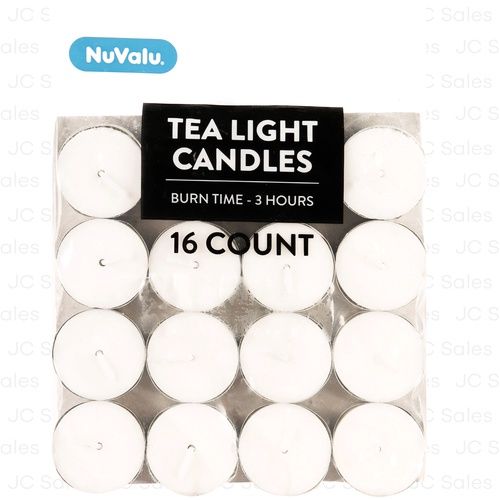 NUVALU TEALIGHT CANDLE 16CT